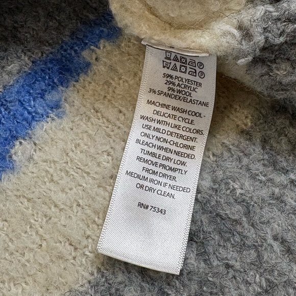 Jessica Simpson Cozy Nubby Chenille Color Blocked Cropped Sweater Size Small - Picture 10 of 11